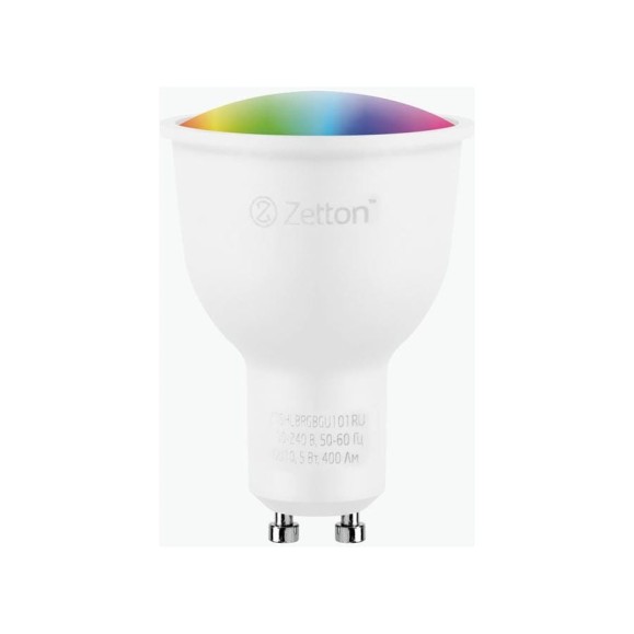 Умная лампа Zetton LED RGBW Wi-Fi Bulb GU10 5Вт ZTSHLBRGBGU101RU Умная лампа Zetton LED RGBW Wi-Fi Bulb GU10 5Вт ZTSHLBRGBGU101RU