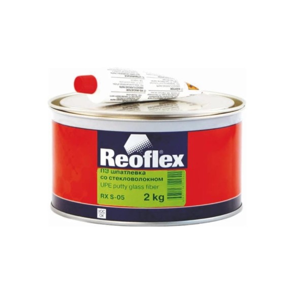Шпатлевка со стекловолокном Reoflex Glass fiber 2 кг RX S-05/2000 Шпатлевка со стекловолокном Reoflex Glass fiber 2 кг RX S-05/2000