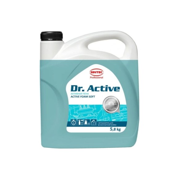 Автошампунь Sintec Dr.Activ Active Foam Soft 5.8 кг для бесконтактной мойки Обнинскоргсинтез 801727 Автошампунь Sintec Dr.Activ Active Foam Soft 5.8 кг для бесконтактной мойки Обнинскоргсинтез 801727