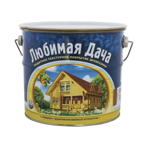 Защитно-декоративное покрытие для древесины Любимая Дача (калужница; полуматовое; 2.7 л) 35270