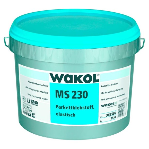 MS-полимерный эластичный клей для паркета WAKOL MS 230 18 кг 363507 MS-полимерный эластичный клей для паркета WAKOL MS 230 18 кг 363507