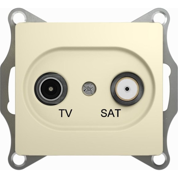 Механизм TV-SAT розетки Systeme Electric 1-м GLOSSA проходн. 4DB беж. SchE GSL000298