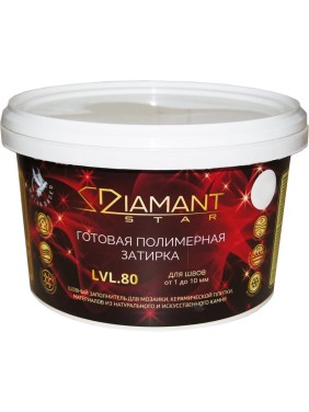 Готовая полимерная затирка Живая Краска Diamant Star lvl80, серебристо-серый 804 8804
