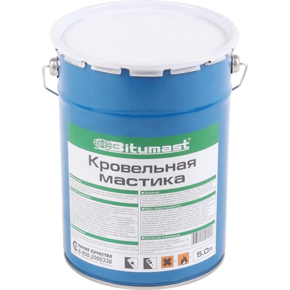 Кровельная мастика, 21.5 л Bitumast 4607952900066 Кровельная мастика, 21.5 л Bitumast 4607952900066