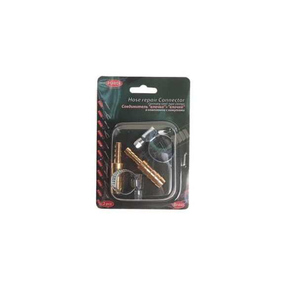 Соединитель елочка+елочка с хомутами (2 шт; 10x6 мм) ROCKFORCE RF-HRC06/04(1848) Соединитель елочка+елочка с хомутами (2 шт; 10x6 мм) ROCKFORCE RF-HRC06/04(1848)