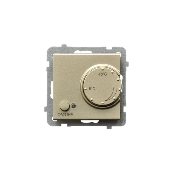 Регулятор золотой с датчиком Sonata для теплого пола Ospel RTP-1R/m/39 Регулятор золотой с датчиком Sonata для теплого пола Ospel RTP-1R/m/39