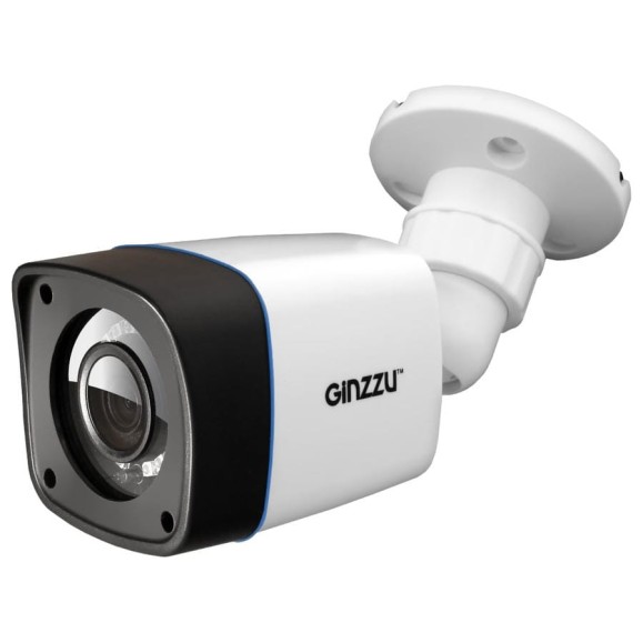 Камера GINZZU HAB-1032O, AHD 1.0Mp OV9732, 3.6mm, пуля, IR 20м, IP66, пластик 13969