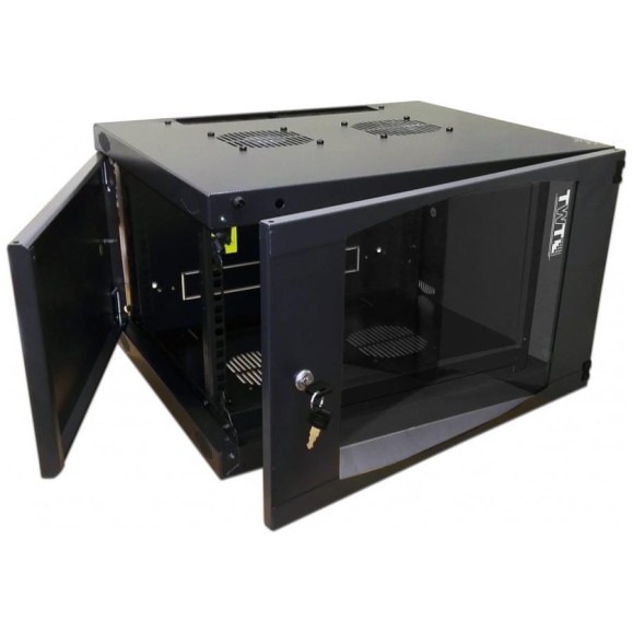 Шкаф настенный TWT Next, 6U 550x450, стеклянная дверь, черный TWT-CBWNG-6U-6x4-BK Шкаф настенный TWT Next, 6U 550x450, стеклянная дверь, черный TWT-CBWNG-6U-6x4-BK