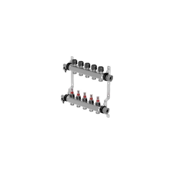 Коллектор Uponor с расходомерами Vario S стальной, выходы 8X3/4 Евроконус 1086544 Коллектор Uponor с расходомерами Vario S стальной, выходы 8X3/4 Евроконус 1086544