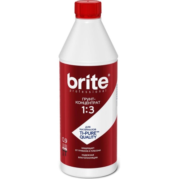 Грунт-концентрат BRITE PROFESSIONAL 1:3, бутылка 0,9 л О02255 Грунт-концентрат BRITE PROFESSIONAL 1:3, бутылка 0,9 л О02255
