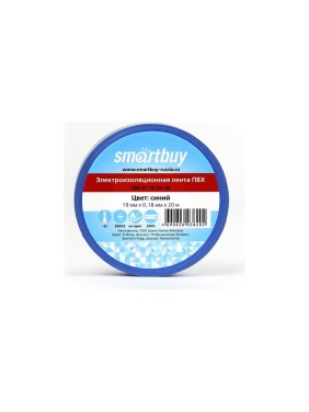 Изолента Smartbuy 0.18х19 мм, 20 метров, синяя SBE-IT-19-20-db Изолента Smartbuy 0.18х19 мм, 20 метров, синяя SBE-IT-19-20-db