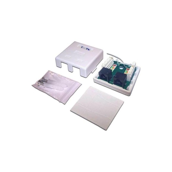 Настенная розетка TWT 1 порт RJ-45, категория 5е+1 порт RJ-12, белая, SM2-4512-WH Настенная розетка TWT 1 порт RJ-45, категория 5е+1 порт RJ-12, белая, SM2-4512-WH