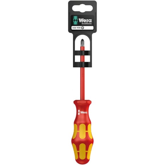 Крестовая отвёртка WERA 162 i PH VDE SB PH1x80, на подвесе WE-100011