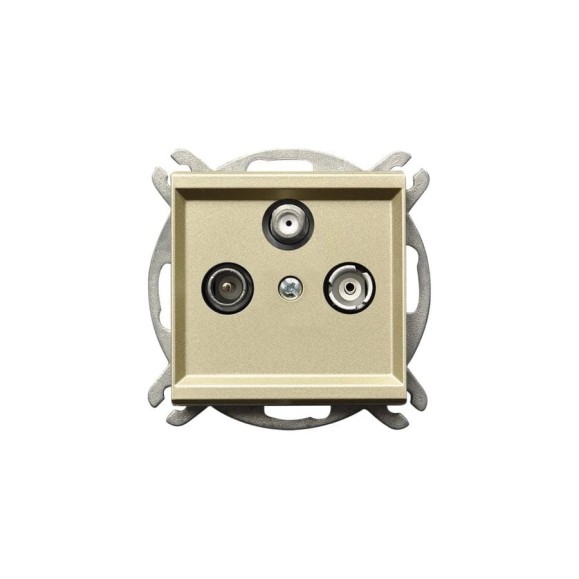 Розетка Ospel Sonata TV-SAT проходная, шампанский золотой GPA-RSP/m/39 Розетка Ospel Sonata TV-SAT проходная, шампанский золотой GPA-RSP/m/39
