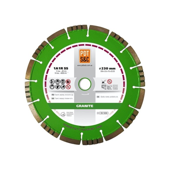 Диск алмазный сегментный Granite 830600GRu 1A1RSS/C3 (230х2.6х10х22.2 мм) ПАИ 4820235011093 Диск алмазный сегментный Granite 830600GRu 1A1RSS/C3 (230х2.6х10х22.2 мм) ПАИ 4820235011093