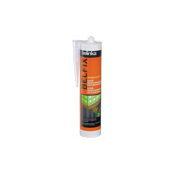 Монтажный клей Belinka BELFIX Adhesive BT без растворителей, 300мл 45824 Монтажный клей Belinka BELFIX Adhesive BT без растворителей, 300мл 45824