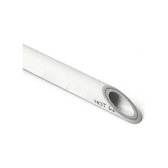 Труба армированная фольгой в центре PRO AQUA PP-R DUO SDR 6 Белая 2 м d-40 мм PA39214 Труба армированная фольгой в центре PRO AQUA PP-R DUO SDR 6 Белая 2 м d-40 мм PA39214