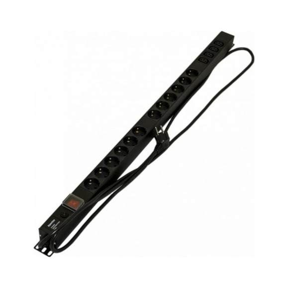 Блок розеток Hyperline SHE-12SH-2IEC-2.5EU 12 розеток 396983 Блок розеток Hyperline SHE-12SH-2IEC-2.5EU 12 розеток 396983