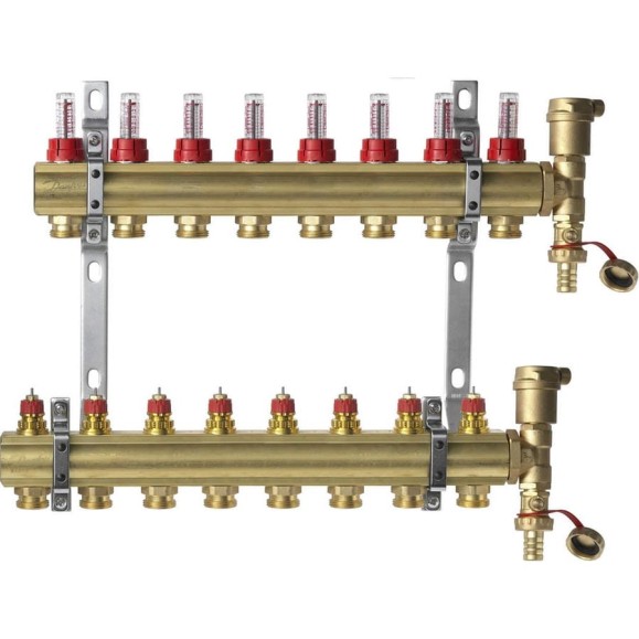 Комплект коллекторов Danfoss FHF-8F set, 8 выходов 088U0728 049527