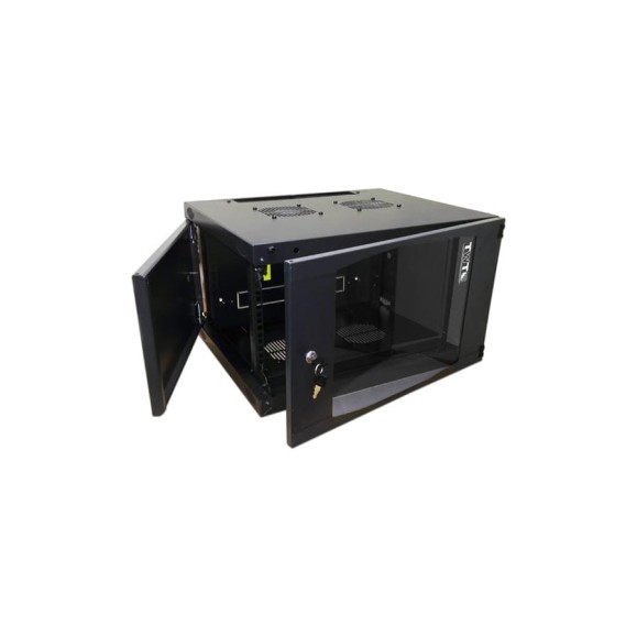 Настенный шкаф TWT Next, 15U 550x600, стеклянная дверь, черный CBWNG-15U-6x6-BK