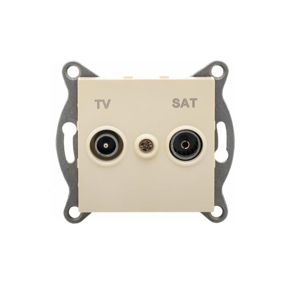 Розетка TV+ SAT GUSI ELECTRIC Ugra, оконечной, СУ, бежевый С11TS1-003 Розетка TV+ SAT GUSI ELECTRIC Ugra, оконечной, СУ, бежевый С11TS1-003