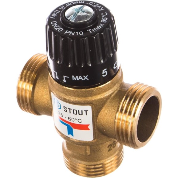 Термостатический смесительный клапан STOUT 1 SVM-0120-256025 RG008TIGGQD70Q