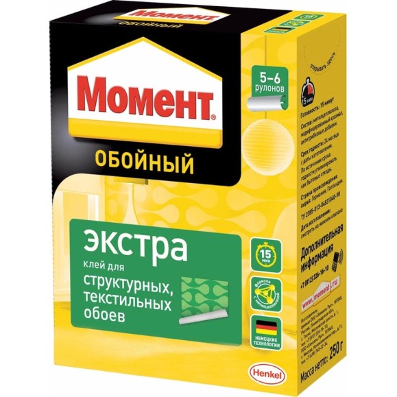 Обойный клей Момент Экстра 250 г Б0023060 752643 Обойный клей Момент Экстра 250 г Б0023060 752643