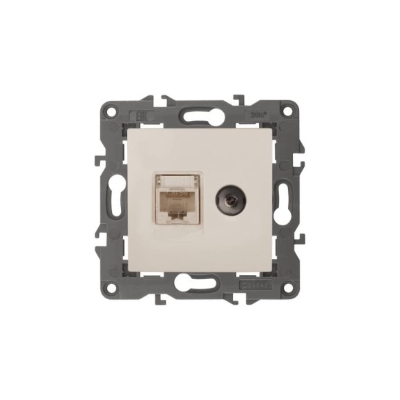 Розетка ЭРА 14-3110-02 RJ45 TV, IP20, сл.кость Б0034315 Розетка ЭРА 14-3110-02 RJ45 TV, IP20, сл.кость Б0034315