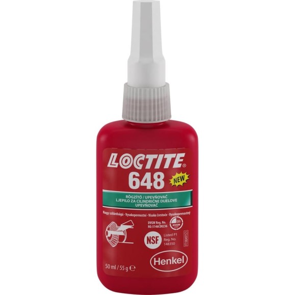 Вал-втулочный фиксатор Loctite 648 высокотемпературный, быстроотверждаемый 50мл 1804977 Вал-втулочный фиксатор Loctite 648 высокотемпературный, быстроотверждаемый 50мл 1804977