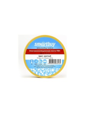 Изолента Smartbuy 0.18х19 мм, 20 метров, желтая SBE-IT-19-20-y Изолента Smartbuy 0.18х19 мм, 20 метров, желтая SBE-IT-19-20-y