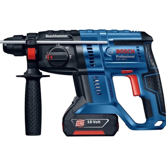 Аккумуляторный перфоратор Bosch GBH 180-LI + набор оснастки 0615990L2R