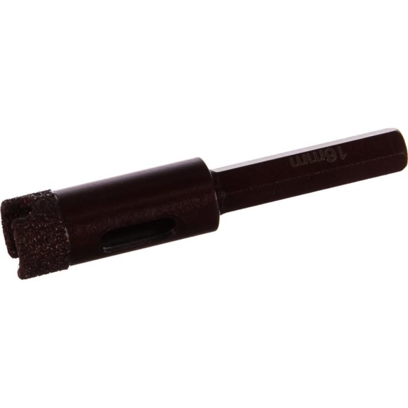 Коронка алмазная вакуумная по камню D16-10W-35L-Ш8 (16х35 мм; хвостовик HEX8 мм) MESSER 06-36-016 Коронка алмазная вакуумная по камню D16-10W-35L-Ш8 (16х35 мм; хвостовик HEX8 мм) MESSER 06-36-016