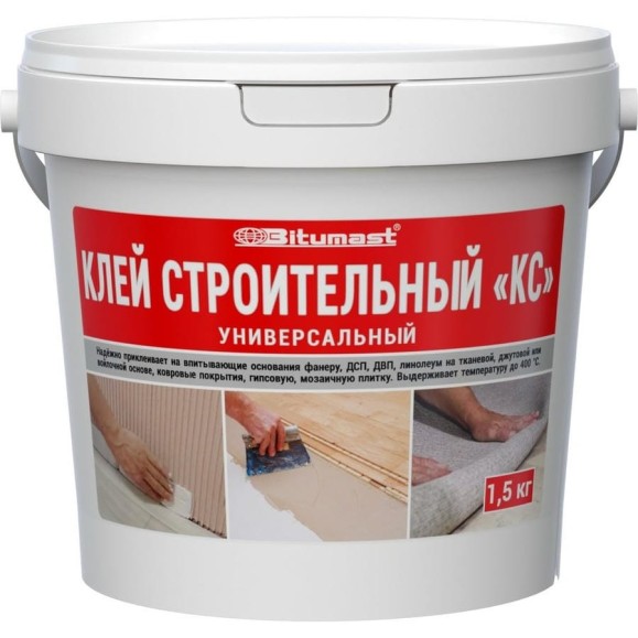 Строительный клей, 1.5 кг Bitumast 4607952900486 Строительный клей, 1.5 кг Bitumast 4607952900486