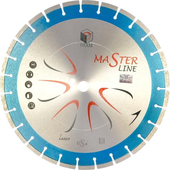 Алмазный сегментный круг Diam 1A1RSS Железобетон Master Line 400x3,0x10x25,4 000504