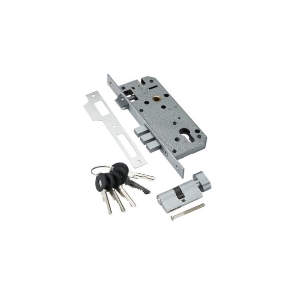 Врезной замок с секретным двухрядным цилиндром ADDEN BAU LOCK 4585 5-60B D CHROME 940000000591 Врезной замок с секретным двухрядным цилиндром ADDEN BAU LOCK 4585 5-60B D CHROME 940000000591
