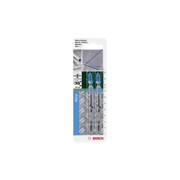 Полотно для лобзика по металлу T123X (100 мм; 10-21 TPI; 2 шт.) Bosch 2609256735