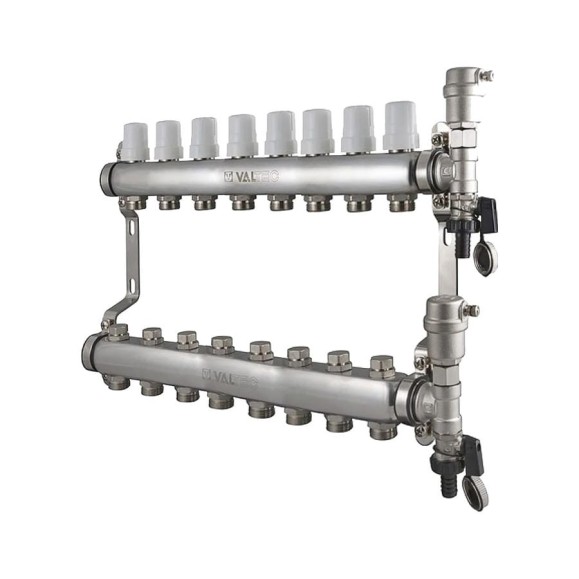 Коллекторная группа Valtec 1x7 выходов евроконус 3/4