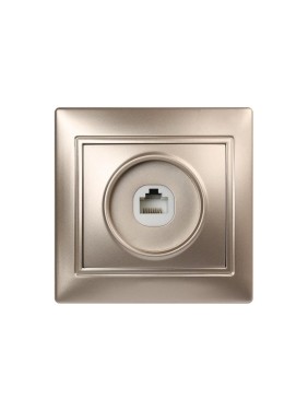 Компьютерная розетка Smartbuy RJ45 1-местная шампань Венера SBE-01c-S1-RJ Компьютерная розетка Smartbuy RJ45 1-местная шампань Венера SBE-01c-S1-RJ