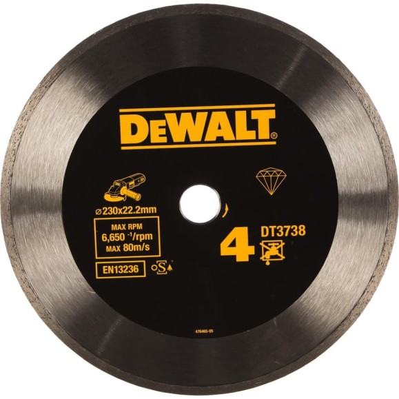 Диск алмазный отрезной (230х22.2 мм) для УШМ DEWALT DT 3738 Диск алмазный отрезной (230х22.2 мм) для УШМ DEWALT DT 3738