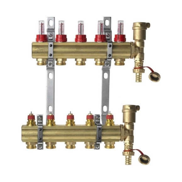Комплект коллекторов Danfoss FHF-5F set, 5 выходов 088U0725 049524