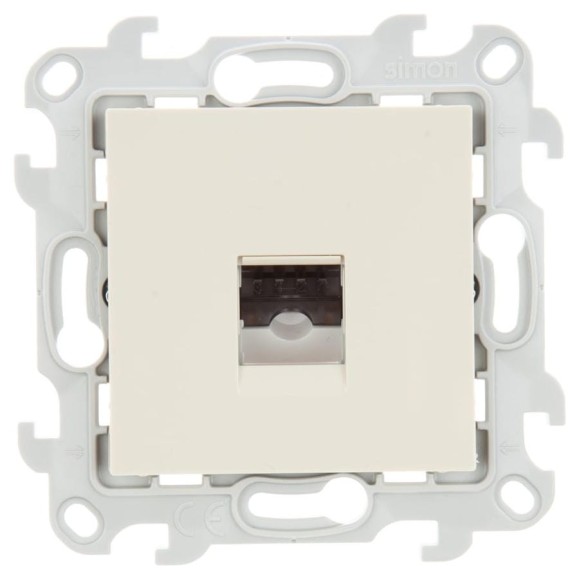 Телефонная розетка Simon RJ11, сл кость 2410480-031
