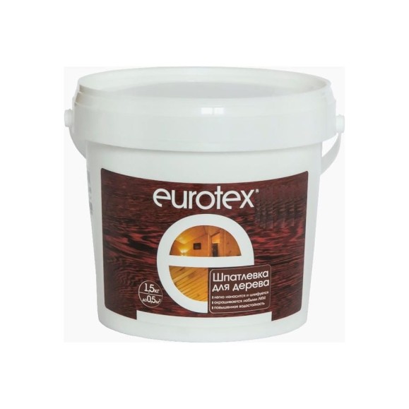 ШПАТЛЕВКА ПО ДЕРЕВУ Eurotex БЕРЕЗА 1,5 КГ 21125 ШПАТЛЕВКА ПО ДЕРЕВУ Eurotex БЕРЕЗА 1,5 КГ 21125