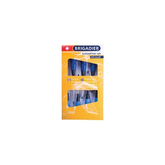 Набор отверток 7 предметов Brigadier HD EXCELL 39005 Набор отверток 7 предметов Brigadier HD EXCELL 39005