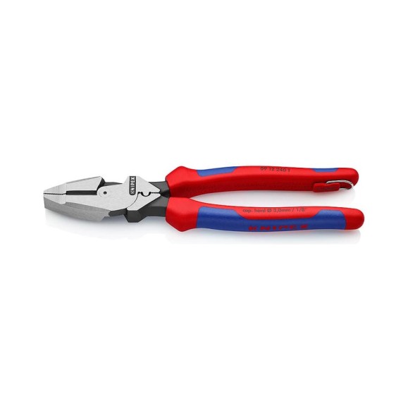 Электромонтажные плоскогубцы KNIPEX Lineman's Pliers протяжка и обжим, L-240 мм KN-0912240T Электромонтажные плоскогубцы KNIPEX Lineman's Pliers протяжка и обжим, L-240 мм KN-0912240T
