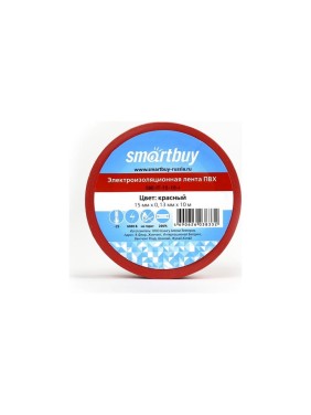 Изолента Smartbuy 0.13х15 мм, 10 метров, красная SBE-IT-15-10-r Изолента Smartbuy 0.13х15 мм, 10 метров, красная SBE-IT-15-10-r