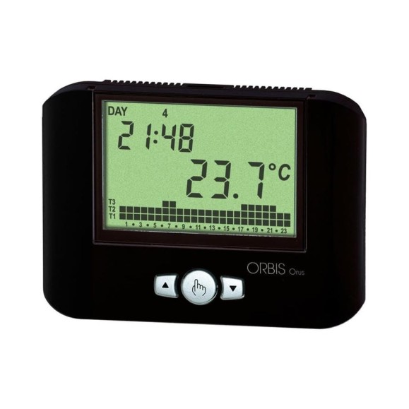 Цифровой хронотермостат ORUS (антрацит) Orbis OB324510 Цифровой хронотермостат ORUS (антрацит) Orbis OB324510