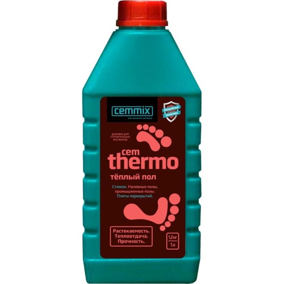 Пластификатор для теплых полов CEMMIX Thermo, 1 л 16718332 Пластификатор для теплых полов CEMMIX Thermo, 1 л 16718332