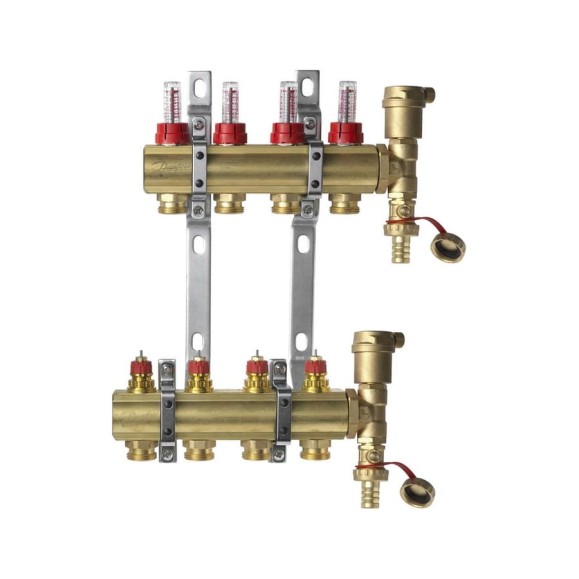 Комплект коллекторов Danfoss FHF-4F set, 4 выхода 088U0724 049523
