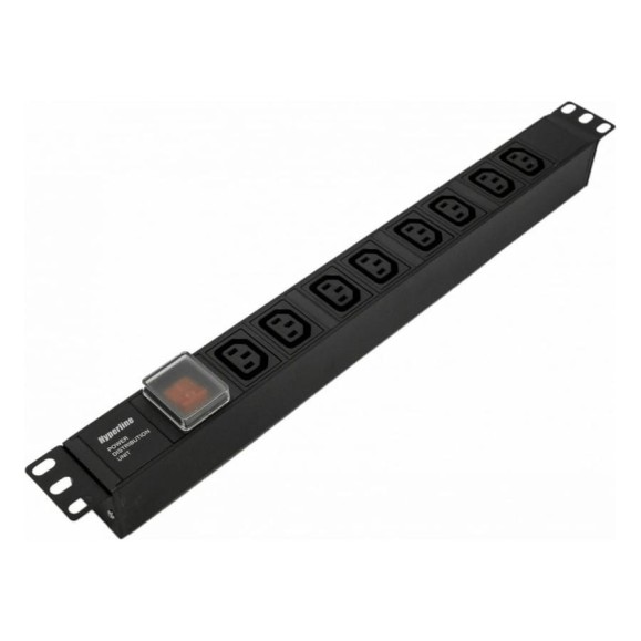 Блок розеток Hyperline SHE19-8IEC-S-IEC для 19 шкафов 426785 Блок розеток Hyperline SHE19-8IEC-S-IEC для 19 шкафов 426785