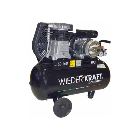 Двухцилиндровый ременной компрессор WIEDERKRAFT 50л 320л/мин WDK-90532 Двухцилиндровый ременной компрессор WIEDERKRAFT 50л 320л/мин WDK-90532